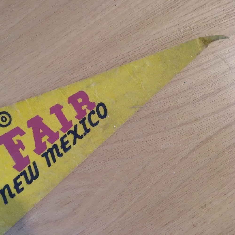 Vintage 50s 60s New Mexico State Fair Felt Pennant Flag 29